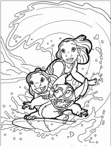 coloriage Lilo Et Stitch à imprimer gratuitement pdf