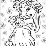 coloriage Lilo Et Stitch pour enfant de 6 ans