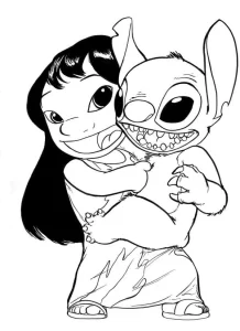 coloriage Lilo Et Stitch pour enfant de 8 ans