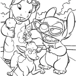 coloriage Lilo Et Stitch pour enfant à imprimer