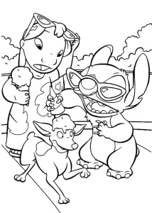 coloriage Lilo Et Stitch pour enfant à imprimer