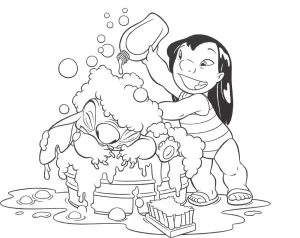 coloriage Lilo Et Stitch gratuit en ligne