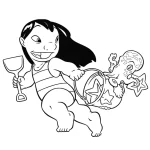 coloriage Lilo Et Stitch pour enfants à télécharger