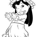 coloriage Lilo Et Stitch à imprimer pour enfant de 12 ans