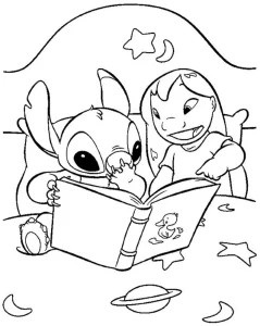 coloriage Lilo Et Stitch a imprimer