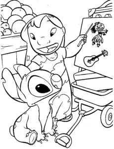 coloriage Lilo Et Stitch pour enfant de 8 ans
