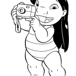 coloriage Lilo Et Stitch et découpage à imprimer
