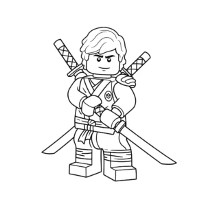 coloriage Lloyd avec son épée pour enfant de 2 ans