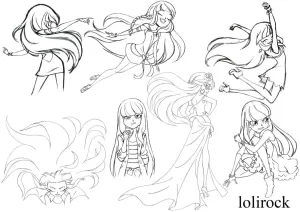 coloriage LoliRock à imprimer pour enfant de 3 ans