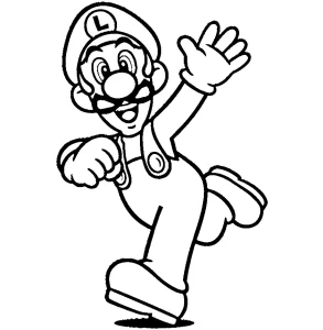 coloriage Luigi gratuit a imprimer