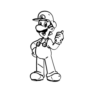 coloriage Luigi à imprimer pour enfant de 10 ans