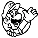 coloriage Luigi et decoupage