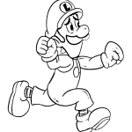 coloriage Luigi et découpage à imprimer
