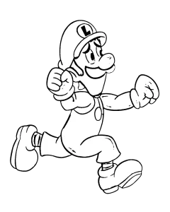 coloriage Luigi et découpage à imprimer