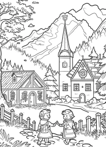coloriage Maison gratuit en ligne