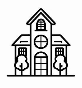 coloriage Maison et découpage à imprimer