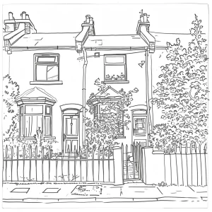 coloriage Maison pour enfants à imprimer