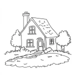 coloriage Maison et decoupage a imprimer gratuit