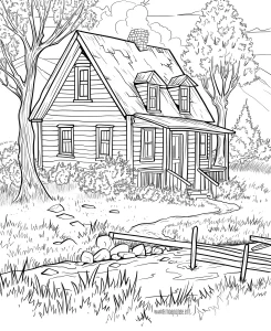 coloriage Maison à imprimer pdf gratuit