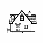 coloriage Maison pour enfant de 5 ans