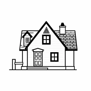 coloriage Maison pour enfant de 5 ans
