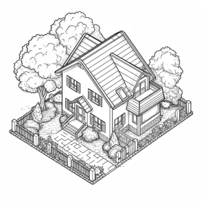coloriage Maison à imprimer pdf
