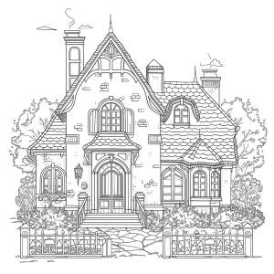 a imprimer coloriage Maison gratuit