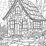 coloriage Maison à imprimer kawaii