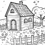 coloriage Maison à imprimer pour enfant de 6 ans
