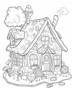 coloriage Maison pour enfants a imprimer gratuit