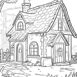 coloriage Maison à imprimer pour enfant de 12 ans
