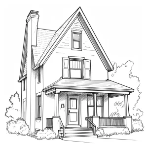 coloriage Maison gratuit pour enfants