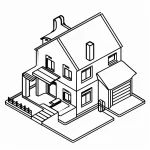 coloriage Maison à imprimer pour enfant de 7 ans