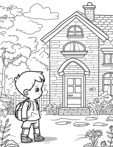 coloriage Maison à imprimer pdf gratuit