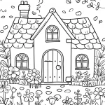 coloriage Maison pour enfant de 10 ans