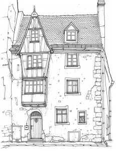 coloriage Maison gratuit à imprimer
