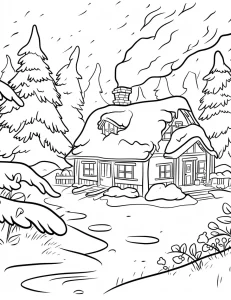 coloriage Maison a imprimer