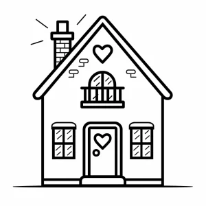 coloriage Maison pour enfant à imprimer