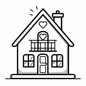coloriage Maison gratuit pour enfants