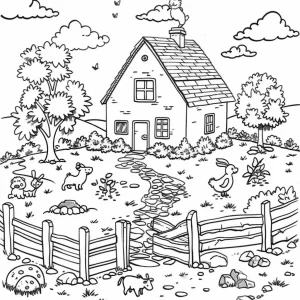 coloriage Maison à imprimer pour enfant de 3 ans