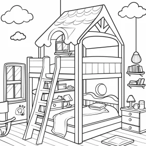 coloriage Maison pour enfants à imprimer