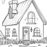 coloriage Maison pour bebe a imprimer