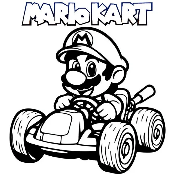 Tranh tô màu Mario Kart