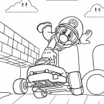 coloriage Mario Kart à imprimer gratuitement pdf