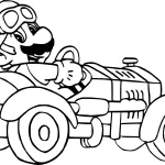 image de coloriage Mario Kart pour enfant