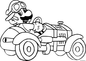 image de coloriage Mario Kart pour enfant