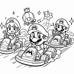 coloriage Mario Kart et dessins