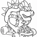 coloriage Mario Kart à imprimer pour enfant de 2 ans