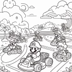 coloriage Mario Kart gratuit à imprimer