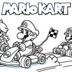 coloriage Mario Kart à imprimer